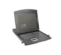 DIGITUS 19" Console KVM - FullHD - 1 Port VGA Switch - ES - Clavier - pour 19 Pouces Serveur et réseau - Noir