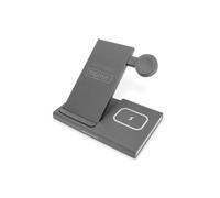 Digitus Support de chargement sans fil 3 en 1 15 Watt 2 A QC 3.0 Noir