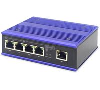 DIGITUS 4 Port Gigabit Netzwerk PoE Switch, Industrial, Unmanaged, 1 RJ45 Uplink