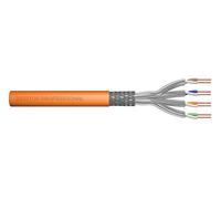 CAT 7 S-FTP installation cable, 1200 MHz Dca (EN 50575), AWG 23/1, 500 m drum, SX, orange