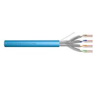 DIGITUS 500 m Cat 6A Câble réseau - U-FTP (PiMF) Simplex - BauPVO Eca - LSZH Sans halogène - 500 MHz Cuivre AWG 23/1 - Compatible PoE+ - Câble LAN Câble de pose Ethernet - Bleu
