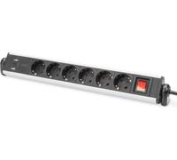DIGITUS 6-fach Office-Steckdosenleiste mit 3xUSB-Anschlüssen