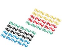 Digitus A-CC-M Clips couleur pour câbles patch jaune, vert, rouge, noir, bleu 100 pc(s)