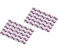 DIGITUS Clips de Couleur pour câbles Patch RJ45 - Organisation par Couleur des câbles réseau - 100 pièces - pour câbles LAN Cat 5e, Cat 6 & Cat 6A - AWG 24/7 à 27/7 - Magenta