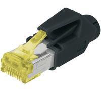 Digitus A-MO6 8/8 HRS Fiche modulaire RJ45 CAT 6, blindée, avec manchon anti-courbure A-MO6 8/8 HRS mâle, droit Nombre de pôles