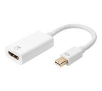 Digitus Adaptateur Mini DisplayPort vers HDMI Type A – UltraHD 4K 60 Hz 4096 x 2160 – Blanc