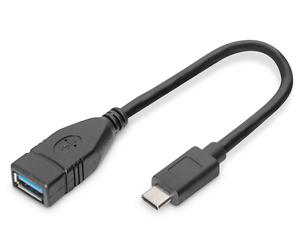 Digitus Adaptateur/convertisseur USB-C - USB-A, OTG, 0,15m