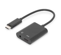 Digitus Adaptateur audio AK-300400-002-S – USB‑C 1→2, jack 3,5 mm, 20cm blindé