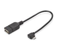 Digitus Adaptateur/convertisseur USB micro-B - USB-A, OTG, 0,15m