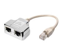 Digitus Adaptateur réseau RJ45 CAT 5, CAT 5e 2x RJ45 mâle - 1x RJ45 mâle gris