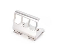 DIGITUS Adaptateur de Rail DIN pour modules Keystone - 3 Ports - Angulaire à 45 degrés - Acier Inoxydable - Boîtier Ouvert
