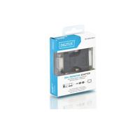 Digitus DVI / VGA Adaptateur [1x DVI mâle 24+5 pôles - 1x SUB-D femelle 15 pôles] noir blindage simple, blindé, rond