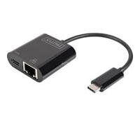 Digitus Adaptateur USB-C DN-3027 – USB-C mâle vers RJ45 femelle Gigabit, port USB-C PD