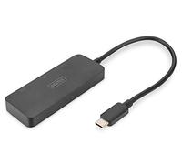 Digitus DS-45334 DisplayPort / USB-C® Adaptateur [1x USB-C® - 3x DisplayPort femelle] noir sans pr
