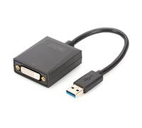 DIGITUS Adaptateur graphique USB 3.0, USB A vers DVI, Full HD, 1920 x 1080 pixels, plastique, noir