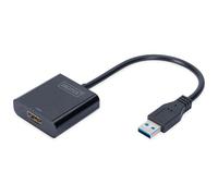 Digitus Adaptateur USB 3.0 vers HDMI 1080p (1920×1080) Noir Ampoule 220×160 mm