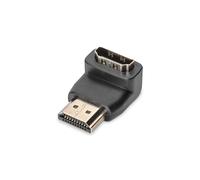 Digitus Adaptateur HDMI AK-330502-000-S : HDMI Type A Mâle vers HDMI Type A Femelle, Angle 90°, 4K/Ultra HD, Contacts Nickel, Noir
