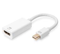 Câble de raccordement Digitus DisplayPort / HDMI Fiche mâle DisplayPort, Prise femelle HDMI-A 0.20 m blanc DB-340416-002-W