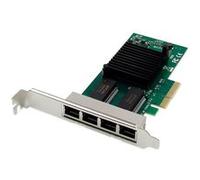 Digitus Carte réseau serveur Intel I350 4 ports RJ45 Gigabit 10/100/1000 Mbps sans halogène