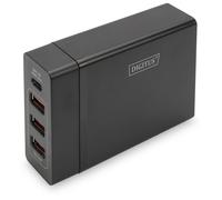 Digitus - Adaptateur secteur - 72 Watt - 3 A - PD - 4 connecteurs de sortie (USB, USB-C) - noir - Europe