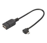 Digitus Adaptateur USB 2.0, connecteur Micro USB 90° > prise USB-A