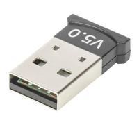 DIGITUS Adaptateur USB Bluetooth 5.0 - pour PC et Ordinateur Portable - Plus de 3 connexions simultanées - Bluetooth Low Energy (BLE) - Portée jusqu'à 20 m - Compatibilité descendante luetooth