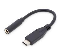 Digitus | Adaptateur USB-C pour port USB-C | 24 broches USB-C | Mini-phone stéréo 3,5 mm | Czarne | 0,2 m