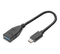 Digitus Adaptateur USB 3.0 AK-300315-001-S – 1x USB A femelle / 1x USB C mâle, 0,15 m