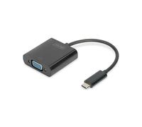 Digitus Adaptateur USB Type-C vers VGA DA-70853, USB 3.2 Gen 1, Résolution 1920x1080, Chipset AG9300, Longueur câble 15cm, Compatible Windows/Mac/Chrome