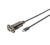 USB Type C 2.0 to serial Converter, DSUB 9M 1m cable length, FTDI chipset