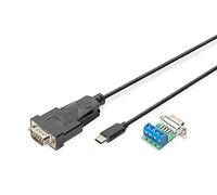 DIGITUS Adaptateur USB vers série - Convertisseur RS485 - USB 2.0 type-C vers DSUB 9M - chipset FTDI FT232RL - 1 m de câble de raccordement