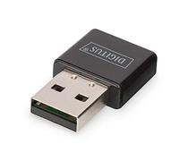 DIGITUS Adaptateur USB Wi-FI - 300 Mbit/s - 2.4 Ghz - Fonction WPS - WPA2 - IEEE 802.11n/IEEE 802.11g/IEEE 802.11b - Noir