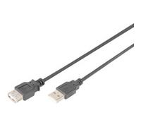 Digitus Câble rallonge USB 2.0 AK-300202-030-S USB-A mâle à USB-A femelle 3 m noir 480 Mbit/s