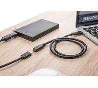 DIGITUS AK-300210-007-S Câble d'extension DIGITUS USB 3.1, noir, 0,7 m