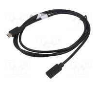 DIGITUS Câble d'extension USB 2.0 - 2.0 m - USB C (mâle) à USB C (femelle) - 480 Mbit/s - câble de type C - noir