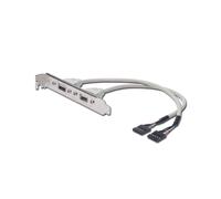 Digitus AK-300301-002-E : Câble Cache Fente USB 2.0, 0.25m, Connecteur USB-A vers IDC, 480 Mbps, AWG28, Certification UL2725