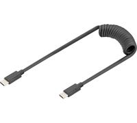 Digitus Câble USB Type-C vers Type-C à ressort TPU USB 2.0 PD 60W 1 m