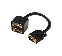 Digitus AK-310400-002-S Câble répartiteur en Y HD15 mâle/double VGA HD15 femelle Noir 20 cm