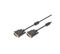 Digitus AK-320101-020-S : Câble DVI-D Mâle/Mâle 2m, Dual Link, résolution max 2560x1600, AWG30, contacts nickelés, blindage magnétique, noir