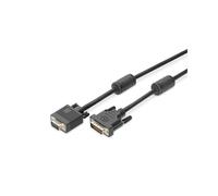 DVI / VGA câble de raccordement [1x DVI-prise mâle 24+5pol. - 1x VGA-Stecker] 2 m noir Digitus