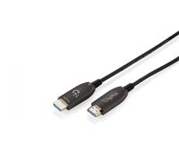 Digitus AK-330126-1000-S Câble HDMI AOC hybride | HDMI-A mâle-mâle | HDMI 2.1 | UHD-2 8K@60Hz | 48Gbps |HDR, eARC, HDCP 2.2, CEC | 100m