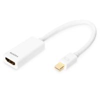 Digitus AK-340404-001-W 0.15m Mini DP Male to HDMI Type A Female DisplayPort Ada