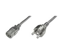 Power Cord, CEE 7/7 (Typ-F) - C13 M/F, 1.2m, H05VVF3G 0.75qmm, black
