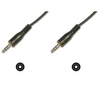 Câble de raccordement Digitus AK-510100-015-S Jack audio [1x Jack mâle 3.5 mm - 1x Jack mâle 3.5 mm] 1.50 m noir rond, non blindé