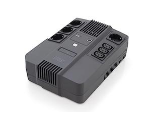 DIGITUS All-in-One Line-Interactive VI onduleur - 800VA / 480W - AVR - 4 prises de courant de sécurité - 3x C13 - logiciel d'arrêt