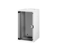 Digitus – Armoire réseau murale 10" SOHO PRO 12U – 595×315×300 mm, porte en verre, gris, 30 kg