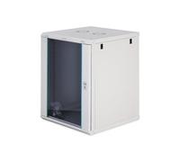 DIGITUS Armoire réseau - Rack 19 Pouces 16U - Non assemblée - Montage Mural - Profondeur 600 mm - Profondeur utile 470 mm - Capacité de Charge 60 kg - Porte vitrée - Série Dynamic-N - Gris