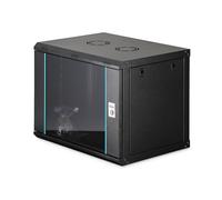 DIGITUS Armoire réseau - Rack 19 Pouces 9U - Non assemblée - Montage Mural - Profondeur 450 mm - Profondeur utile 320 mm - Charge admissible 60 kg - Porte vitrée - Série Dynamic-N - Noir