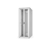 Digitus Armoire Réseau Unique 42U 800x1000mm Acier/Verre RAL7035 Gris, Charge 800kg, Porte Vitrée, Rails 19" Ajustables, IP20, DN-31124