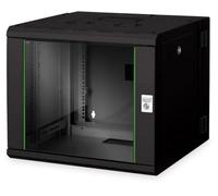 DIGITUS Armoire réseau - rack 19 pouces - 9U - montage mural - pivotante - capacité de charge 80 kg - série Unique - noir